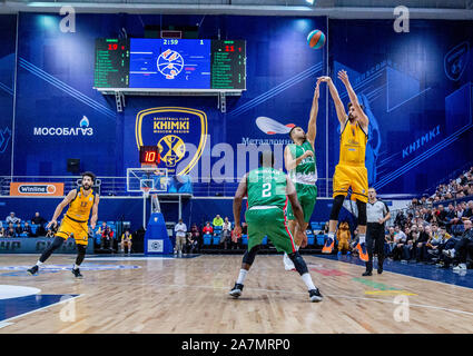 Alexey Shved, # 1 de Khimki Moscow vu en action pendant la Fédération de VTB United League entre Khimki Moscow et les CINU Kazan.(score final ; 109:83 Khimki MOSCOW FÉDÉRATION DE VTB) Banque D'Images