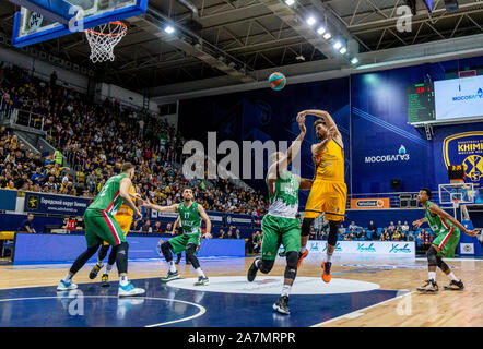 Alexey Shved, # 1 de Khimki Moscow vu en action pendant la Fédération de VTB United League entre Khimki Moscow et les CINU Kazan.(score final ; 109:83 Khimki MOSCOW FÉDÉRATION DE VTB) Banque D'Images