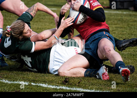 L'Estadio Nacional Complutense, Madrid, Espagne. Novembre 03, 2019. Rugby test match Espagne Femmes v Pays de Galles les femmes à Madrid, Espagne. EnriquePSans/Alamy Live News Banque D'Images