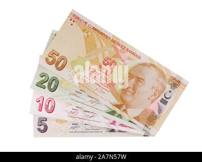 Billets de dizaines, Lire turque face avant Banque D'Images