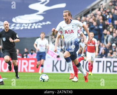 Londres, ANGLETERRE - 2 mars, 2019 : Harry Kane de Tottenham en photo au cours de la Premier League 2018/19 match entre Tottenham Hotspur et Arsenal FC au stade de Wembley. Banque D'Images