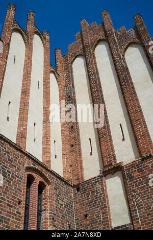 Détail de la façade de la cathédrale historique de Saint Marien à Havelberg en Allemagne Banque D'Images