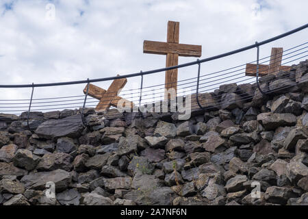 Muhi, Hongrie - le 08 août 2019 : Fragment de la bataille de Mohi national memorial Banque D'Images