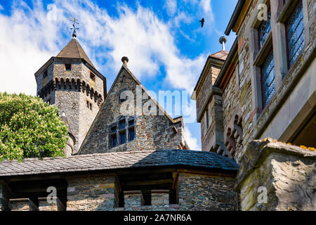 Braunfels est une station thermale et une ville dans le district de Hesse Lahn-Dill central et est connu pour son château du 13ème siècle. Banque D'Images