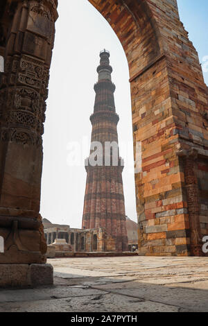 E Qutub Minar Banque D'Images