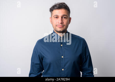 Portrait of young handsome businessman persans barbus Banque D'Images