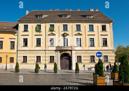Batthyány Palace sur place de rassemblement. Quartier du Château de Buda, à Budapest. Banque D'Images