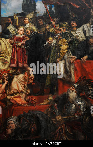 Jan Matejko (1838-1893). Peintre polonais. L'hommage prussien, 1882. Détail. Galerie d'Art Polonais du xixe siècle (Musée Sukiennice). Musée National de Cracovie. La Pologne. Banque D'Images