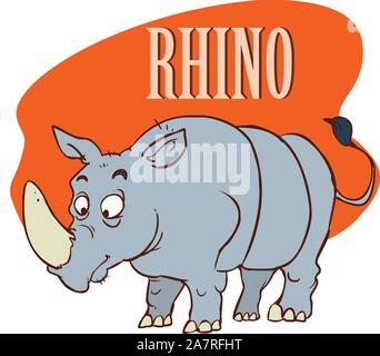 Rhino sur la savane images illustrations Illustration de Vecteur