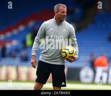 Londres, Royaume-Uni. L'entraîneur de l'équipe première 03 novembre & gardien entraîneur Mike Stowell Leicester City en Premier League anglaise entre Crystal Pal Banque D'Images