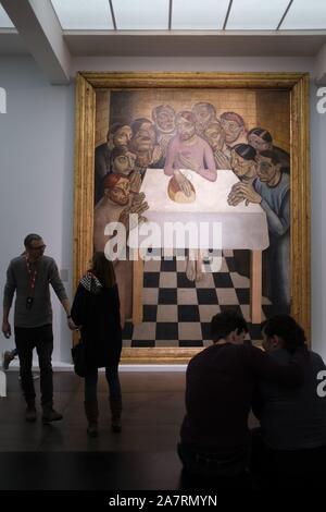 Gustave van Woestayn la peinture dans le Musée Groeninge à Bruges, Belgique. La dernière Cène, 1927. Banque D'Images