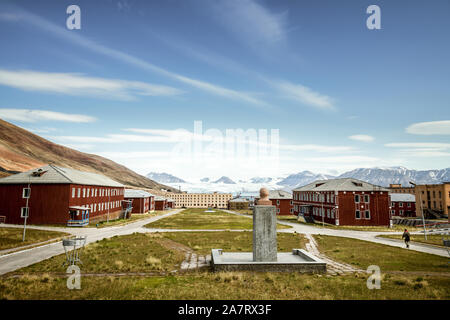 Pyramiden, Spitsbergen Banque D'Images