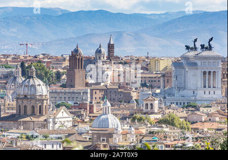 Vue depuis la colline du Janicule, Rome, Italie Banque D'Images