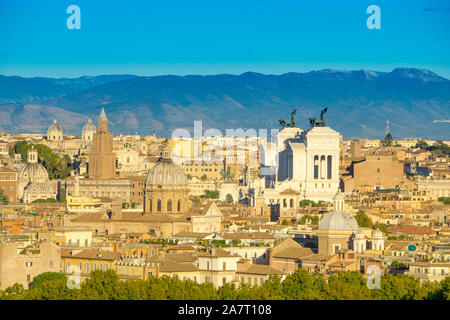 Vue depuis la colline du Janicule, Rome, Italie Banque D'Images