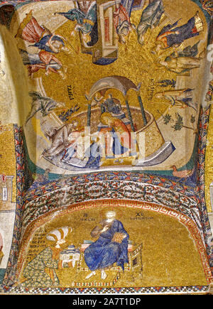 ISTANBUL Turquie ÉGLISE DU SAINT SAUVEUR À Chora grec orthodoxe byzantin mosaïques illustrant DE NOMBREUX ÉVÉNEMENTS DANS LA BIBLE Banque D'Images