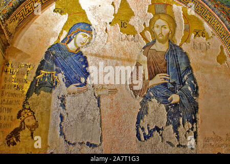 ISTANBUL Turquie ÉGLISE DU SAINT SAUVEUR À Chora grec orthodoxe byzantin mosaïques illustrant plusieurs ÉVÉNEMENTS DANS LA BIBLE Banque D'Images