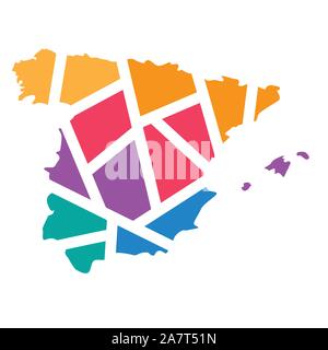 Les motifs la carte d'Espagne- vector illustration Illustration de Vecteur