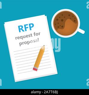 Dp ; Demande de proposition de ce concept - vector illustration Illustration de Vecteur
