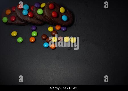 Brownies au chocolat avec des pommes de terre et dessert sucré gâteaux bonbons Banque D'Images