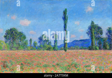 Claude Monet, peinture de paysages, champs de coquelicots, (Giverny), 1890-1891 Banque D'Images