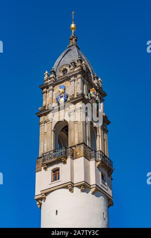 - La Tour Penchée Reichenturm de Bautzen, Saxe, Allemagne Banque D'Images