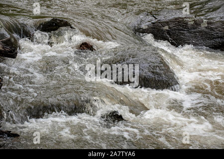 Hot Springs, Arkansas River rapids après la pluie au printemps Banque D'Images