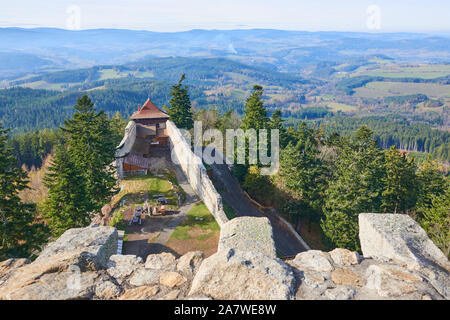 Kasperk château, parc national de Sumava (forêt de Bohême), République Tchèque Banque D'Images