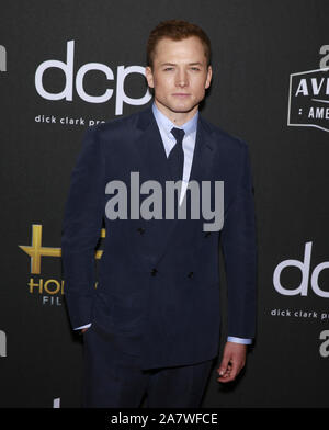 Los Angeles, Californie - Nov 03, 2019 : Taron Egerton assiste à la 23e Hollywood Film Awards au Beverly Hilton Hotel Banque D'Images