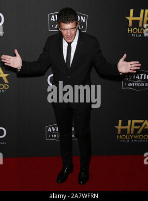 Los Angeles, Californie - Nov 03, 2019 : Antonio Banderas assiste à la 23e Hollywood Film Awards au Beverly Hilton Hotel Banque D'Images