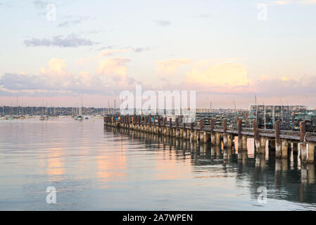 Lever du soleil à San Diego Harbor. San Diego, Californie, USA. Banque D'Images