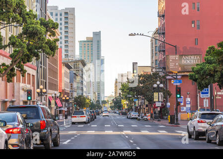 La ville de San Diego sur un matin de novembre. San Diego, Californie, USA. Banque D'Images