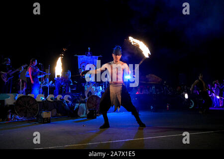 Défilé de Lost Souls, spectacle de feu, Vancouver (Colombie-Britannique), Canada Banque D'Images