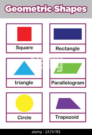 Flashcards couleur version pour les enfants. couleur cartes de vocabulaire Illustration de Vecteur