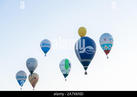 Maria de la Salud, Baleares / Espagne - Octobre 26, 2019 Description : les avis de vol, championnat d'événement. Ciel du matin. Banque D'Images