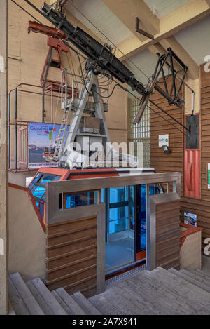 Le téléphérique de Fuente Dé situé dans la région de Liébana dans Picos de Europa et rejoint le point de vue El Cable., Cantabria, Spain, Europe Banque D'Images