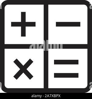 L'icône de la calculatrice sur fond blanc. Télévision. style icône calculatrice pour votre web site design, logo, l'app, l'assurance-chômage. calculatrice calculatrice. symbole signe. Illustration de Vecteur