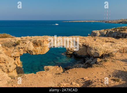 Une vue typique à Cape Greco à Chypre Banque D'Images