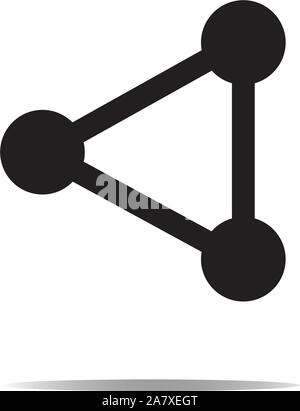 La structure de connexion réseau sur fond blanc. structure de connexion réseau connexion réseau. signe symbole. Illustration de Vecteur
