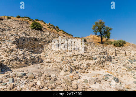 Le village archéologique de lithique neo à Chypre Banque D'Images