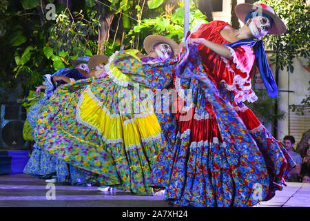 Groupe folklorique mexicain traditionnel danse danses mexicaines, Merida, Mexique Banque D'Images