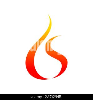 Fire Flames Oild forme goutte Symbole Vecteur Icône Logo Graphique Modèle de conception Illustration de Vecteur