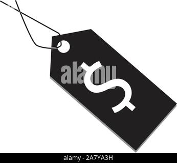 L'icône étiquette de prix sur fond blanc. Télévision. style : icône d'étiquette pour votre web site design, logo, l'app, l'assurance-chômage. étiquette de prix symbole. noir prix tag signe. Illustration de Vecteur
