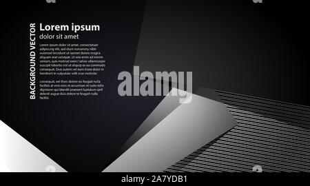 Résumé fond de blanc et noir du papier origami. Vector illustration Illustration de Vecteur