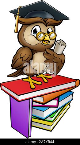 Formation Wise Owl Personnage Illustration de Vecteur