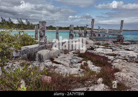 La plage de Xpu-Ha Détail Banque D'Images