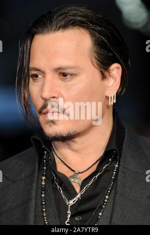 Johnny Depp. 'Black Mass' Gala Virgin Atlantic, BFI London Film Festival, Londres. UK Banque D'Images