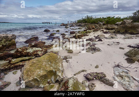 Panorama naturel de Xpu-Ha beach # 2 Banque D'Images