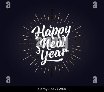 Bonne Année. Texte lettrage pour Bonne Année Illustration de Vecteur