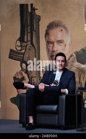 Tokyo, Japon. 05Th Nov, 2019. Acteur Gabriel Luna assiste à la conférence de presse pour le film "Terminator : sombre destin' à Tokyo, Japon le Mardi, Novembre 5, 2019. "Terminator : sombre destin' set 25 ans après les événements de "Terminator 2", le tournage a eu lieu de juin à novembre 2018 en Hongrie, l'Espagne et les États-Unis. James Cameron à reprendre la production et de l'actrice Linda Hamilton jouer Sara Conner pour la première fois en 28 ans. Ce film ouvre le 8 Novembre au Japon. Photo par Keizo MORI/UPI UPI : Crédit/Alamy Live News Banque D'Images