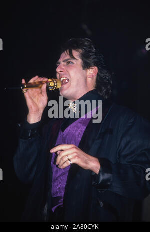 Spandau Ballet sur scène à Londres 1985 : Tony Hadley Banque D'Images